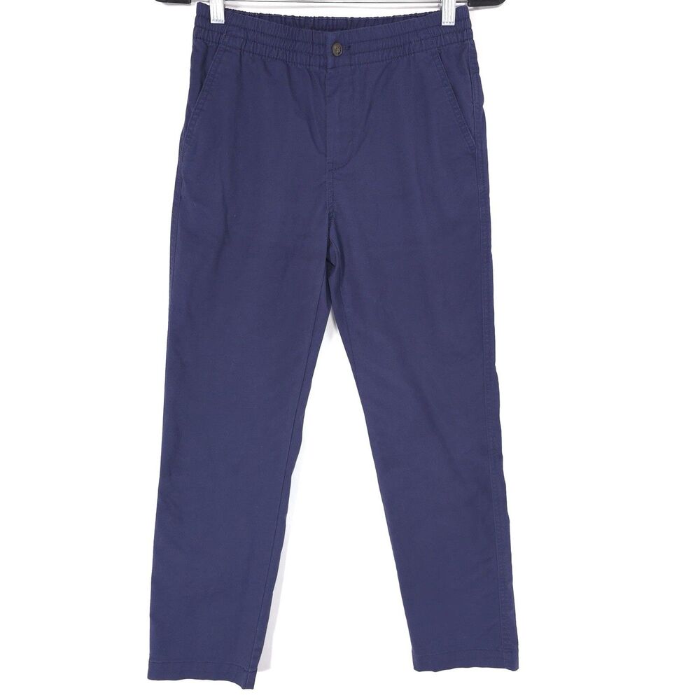 POLO RALPH LAUREN Kids Boys Pants 14 Navy Elastic Waist Stretch Cotton Unisex‎